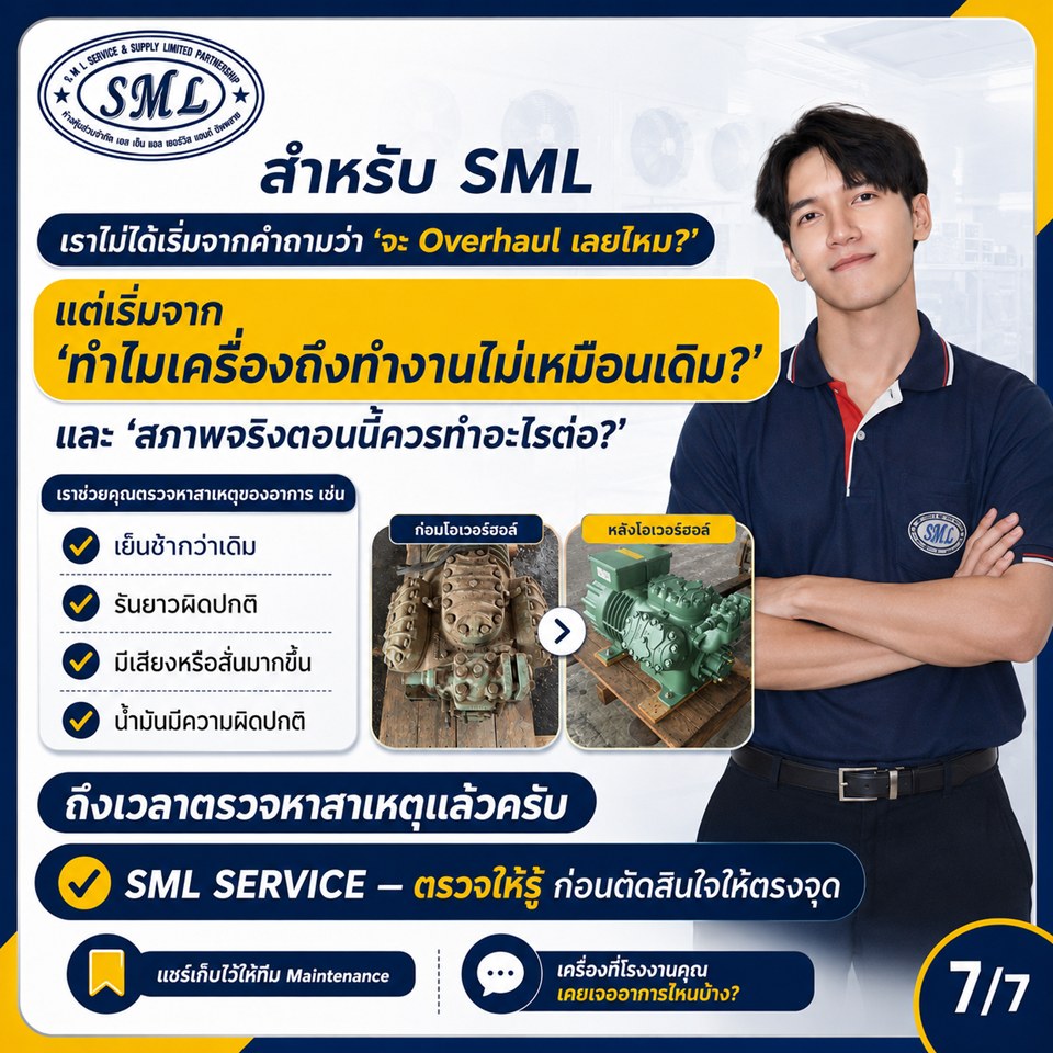 จะรู้ได้อย่างไรว่าต้องโอเวอร์ฮอลคอมฯ ห้องเย็น ภาพที่ 7